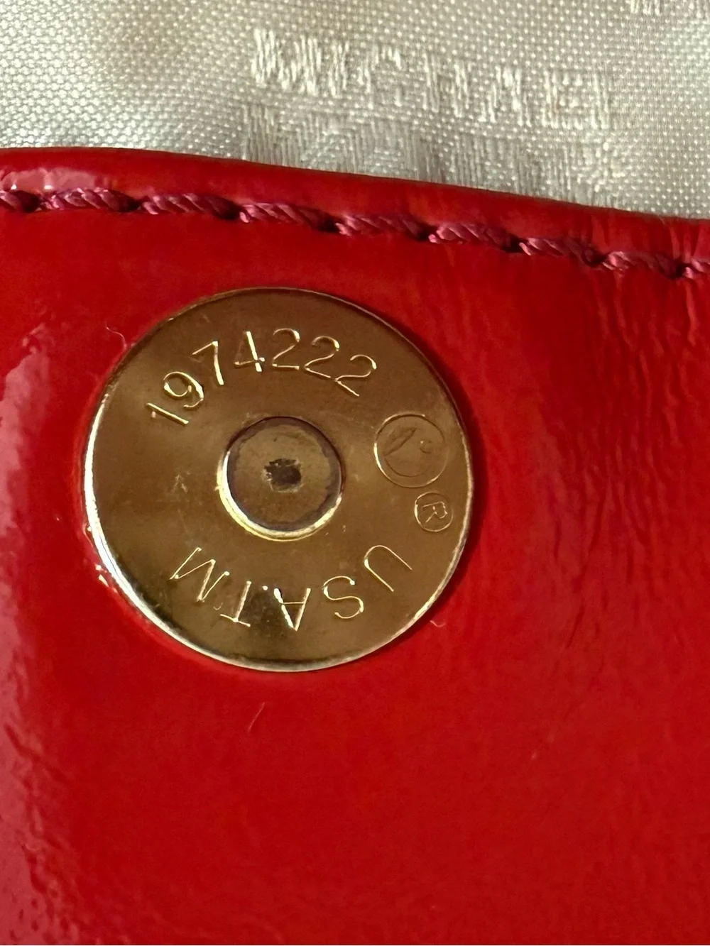 Michael Kors Shiny Red Patent Leather Tote with Gold Chain Handles
